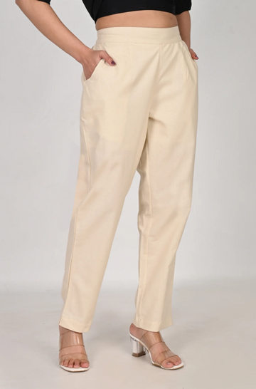 Black Cotton Pant For Women