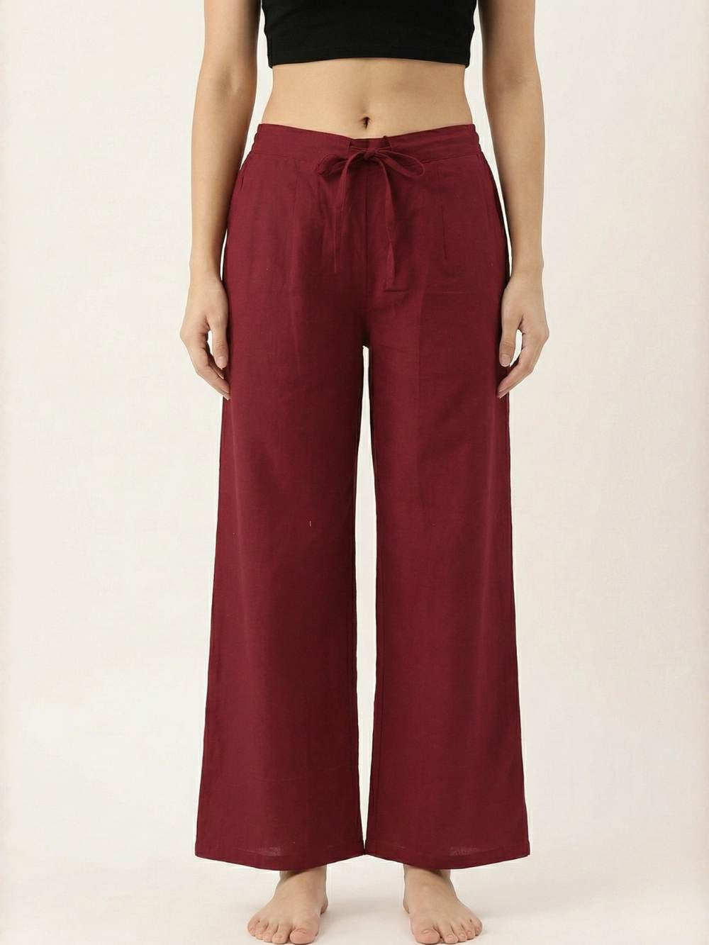 Maroon Comfort Plazo Pant