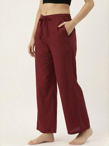 Maroon Comfort Plazo Pant