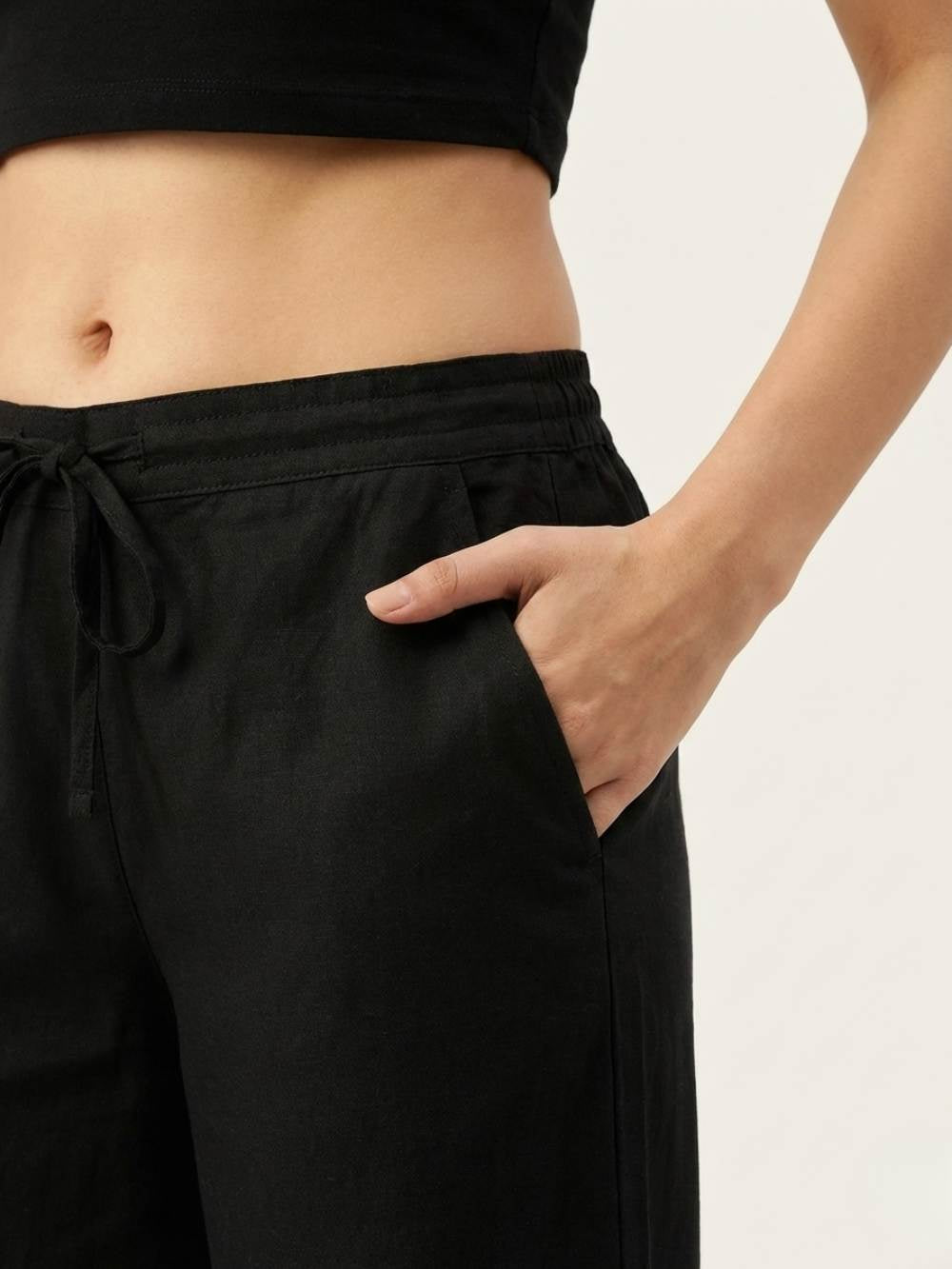 Black Comfort Plazo Pant