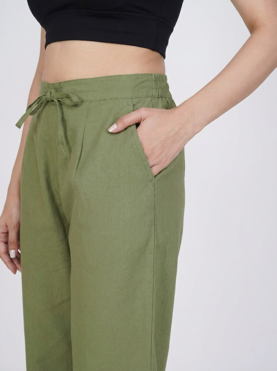 Olive Green Comfort Plazo Pant
