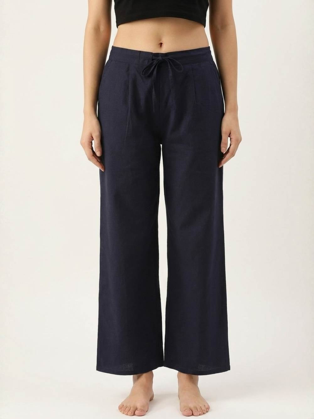 Navy Blue Comfort Plazo Pant